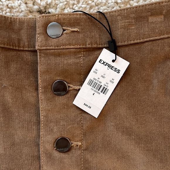 Express Button-front Corduroy Mini Skirt - Picture 3 of 3
